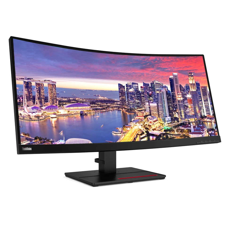 New Lenovo ThinkVision T34w-20 34" Curved LCD Monitor, Black, 3440x1440, USB Hub - Image 2 of 4