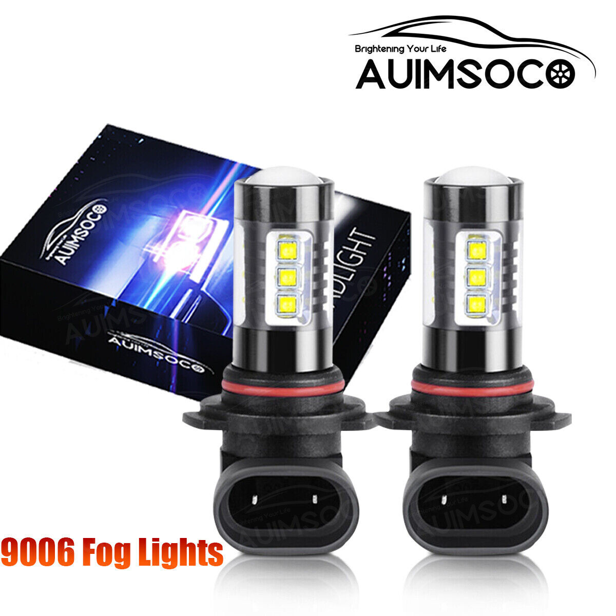 Nissan Altima Murano 9006 LED Fog Lights 6000K White Driving Bulbs