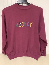 Vintage Mickey and Co Mickey Crewneck Sweatshirt Size XL Maroon Made in USA