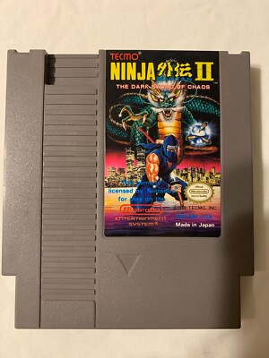 Ninja Gaiden 2 II: The Dark Sword Of Chaos (NES, 1990) Genuine Original NIntendo