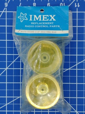 Vintage IMEX 8570 Tamiya 2.0'' Gold Rims Rear New Sealed