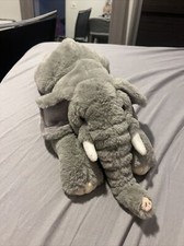 FAO Schwarz Elephant Plush 23 Stuffed Animal Toy Soft EUC