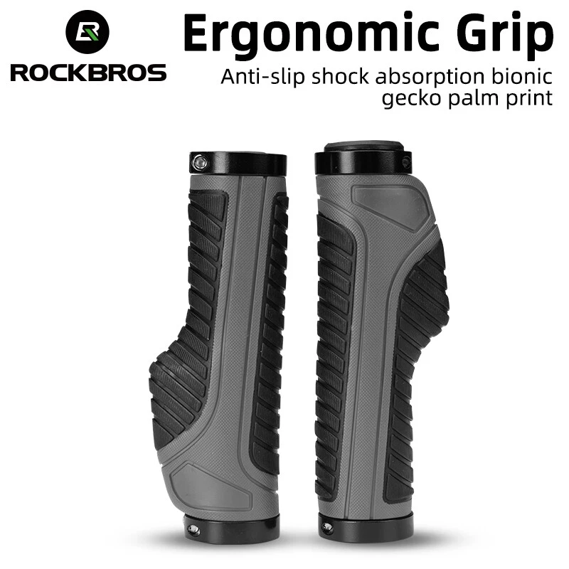 ROCKBROS Bike Handlebar Ergonomic Grips Cycling Double Locking Non-slip Grips - Image 2 of 4