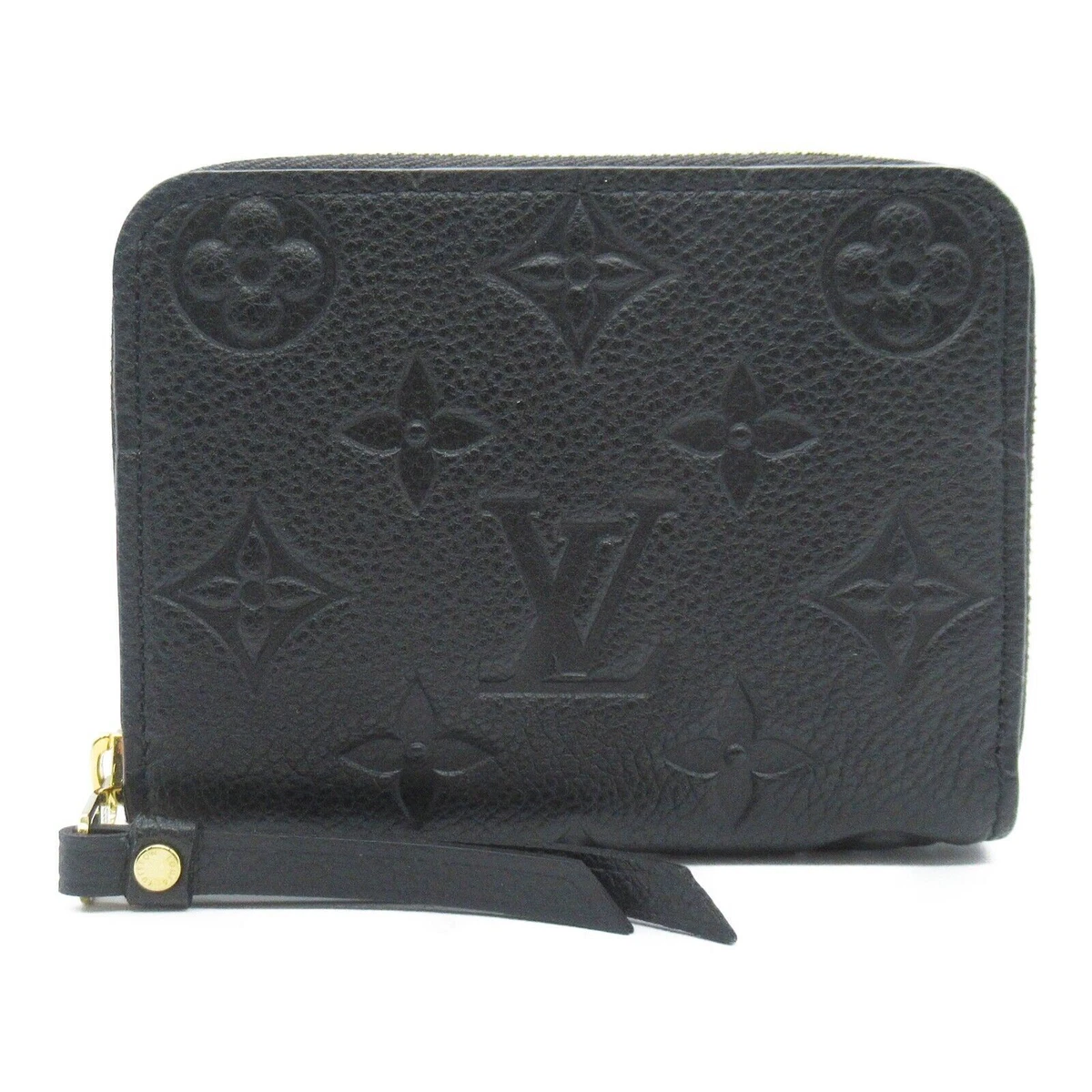 LOUIS VUITTON Zippy coin purse M60574 Monogram empreinte leather Noir Used LV