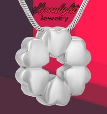 New Heart Circle Forever Cremation Urn Keepsake Ashes Silver Memorial Necklace