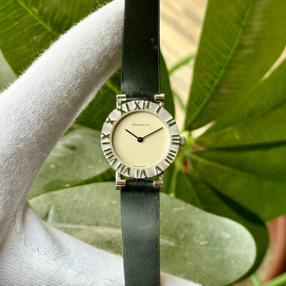 稼働　Tiffany & Co. ATLAS レディース時計 L0640 稼働 良品 TIFFANY&Co アトラス レディース腕時計 シルバー925