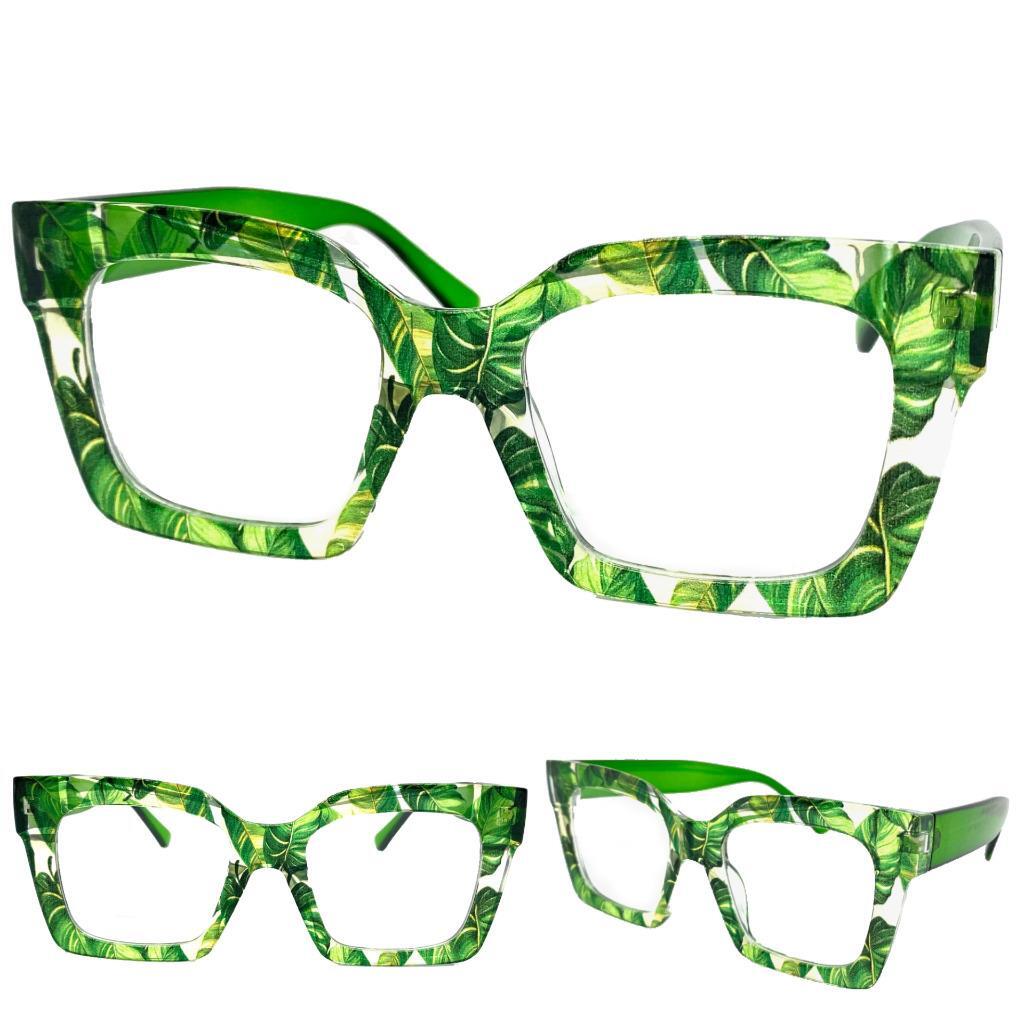 Oversize Exaggerated Funky Retro Style Clear Lens EYE GLASSES