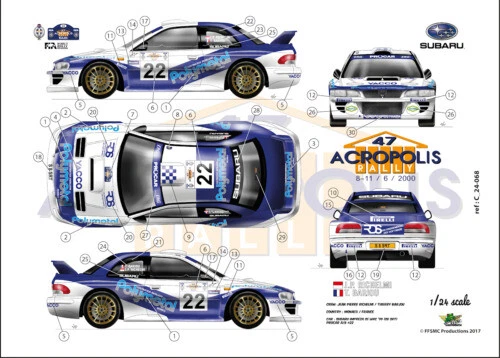 Voitures miniatures Subaru, 1:24