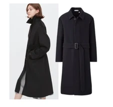 J W ANDERSON x UNIQLO dbl faced belted coat sz L NWT $180