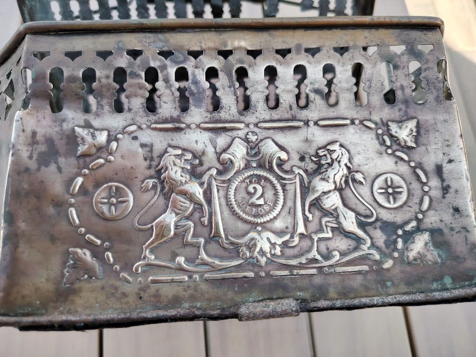 Ancienne chaufferette en bois et cuivre - Photo 4/4