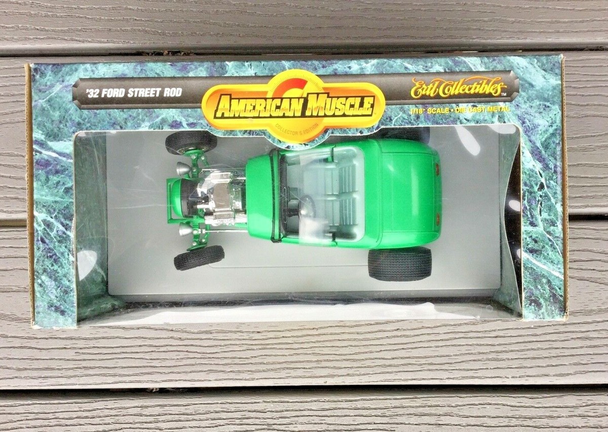 Ford 1932 Street Rod 1/18 – Ertl American Muscle 7850 – Miniature Custom Verte
