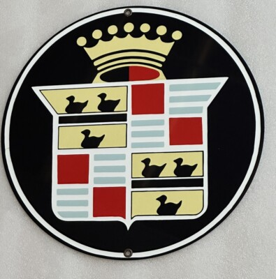 #ad Round Cadillac Retro Gasoline vintage reproduction Garage Sign $23.00