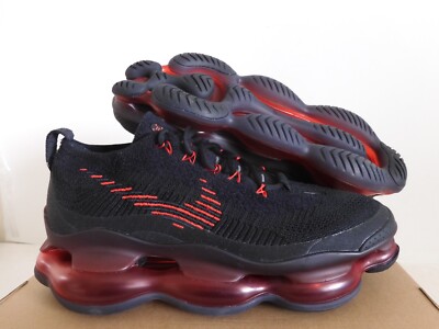 NIKE AIR MAX SCORPION FK FLYKNIT BLACK-UNIVERSITY RED-BLACK SZ 11 [DJ4701-004]