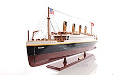Handmade RMS Titanic Model – Fully Assembled Wooden Ship w/ Rigging & Life Boats