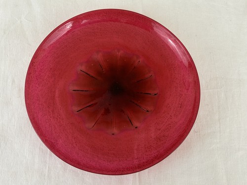 DE COLECCIÓN c.1950 Murano arándano aventurina placa de vidrio 7"/18cm poss Barovier - Imagen 13 de 14