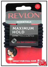 Revlon Extra Thick Black Hair Elastics, 15 Count
