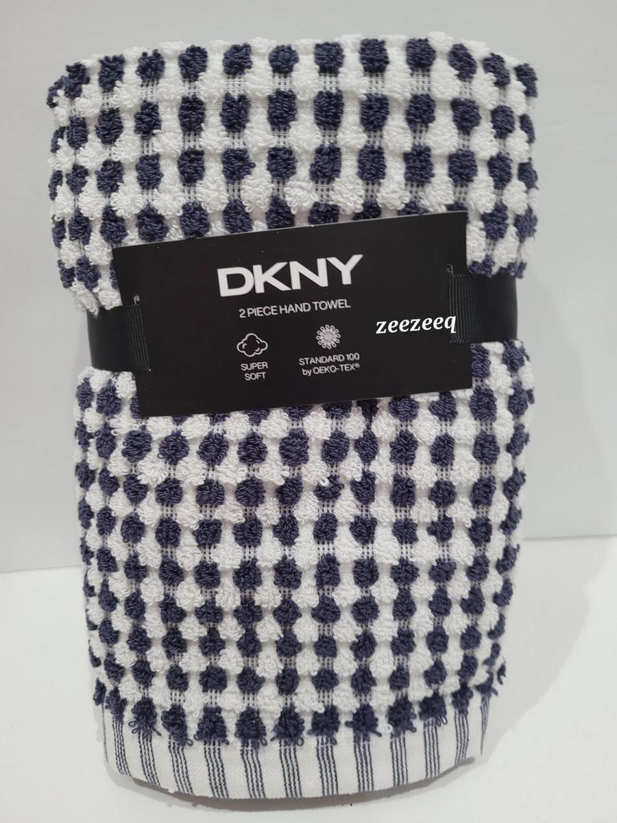 Navy and 2025 white hand towel