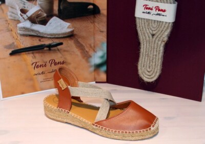 TONI PONS Leder Espadrilles Sandale Wedges ELINA Nougat - Made in Spain - Neu !