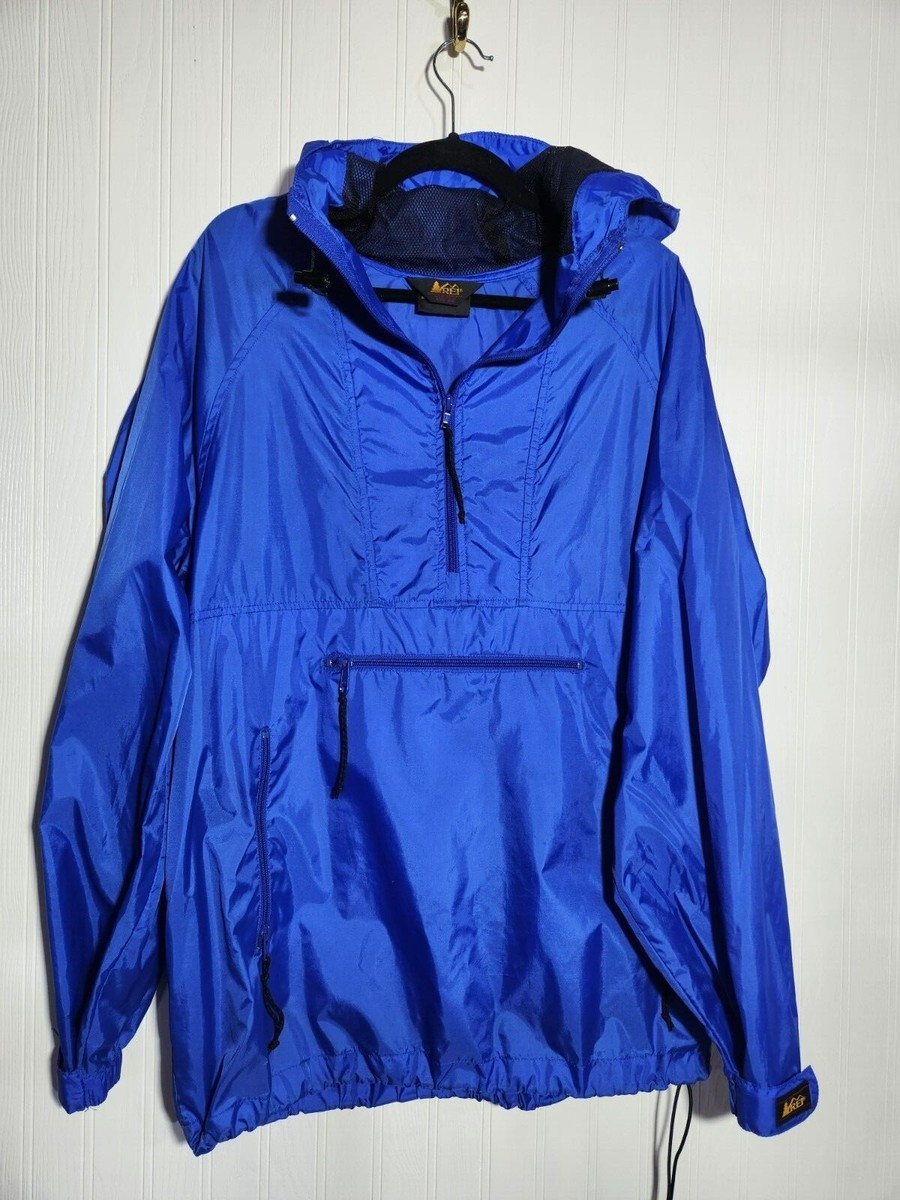 【Anyone more】Recool Nylon Hood Windbreaker Vintage REI Pullover Packable Windbreaker Jacket Hooded