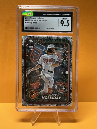 2024 Topps Holiday Jackson Holliday #H50 Gray Holiday Tree Parallel  CGC 9.5