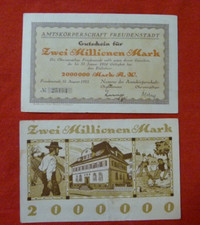 Freudenstadt Amtsk&ouml;rperschaft 1924 Notgeld  2 000 000 (zwei Millionen)