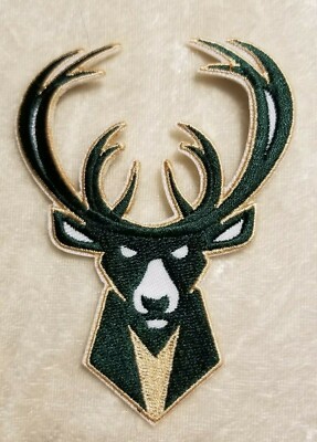 Milwaukee Bucks Retro 4'' Iron On Embroidered Patch ~ Free Tracking!
