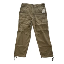 Lucky Brand Cargo Pants Men 34x30 Olive Khaki Military Tactical Gorpcore Utility