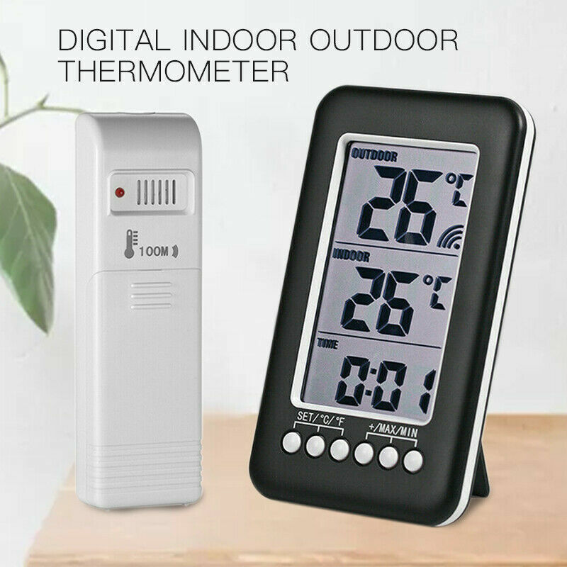 outdoor clock and temperature set