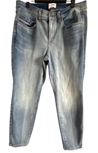 Jeans alla caviglia Lane Bryant Flex Magic vita media bicolore blu elasticizzato 12S - Foto 3 di 6