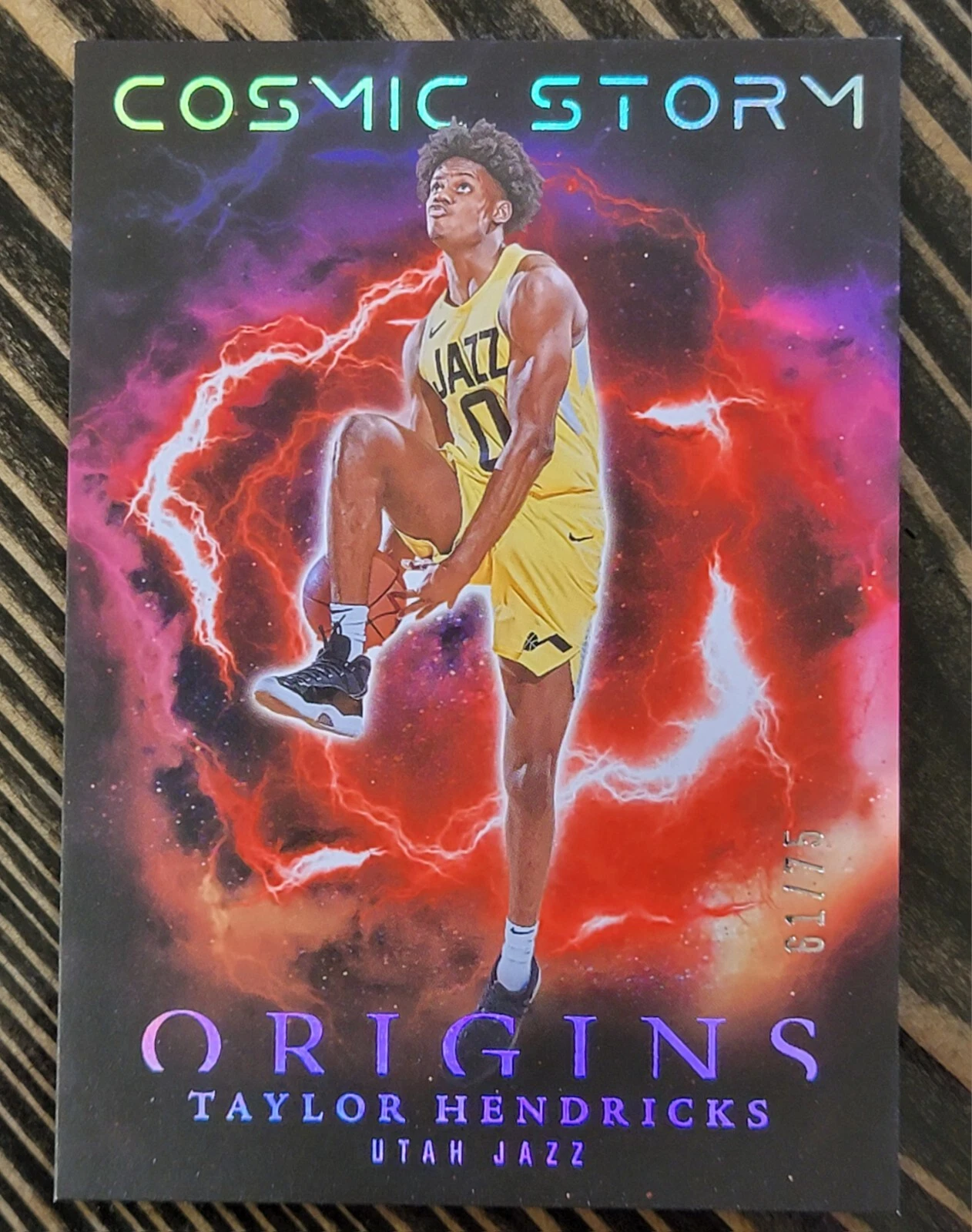 Taylor Hendricks 2023-24 Panini Origins COSMIC STORM SSP RED /75 Jazz