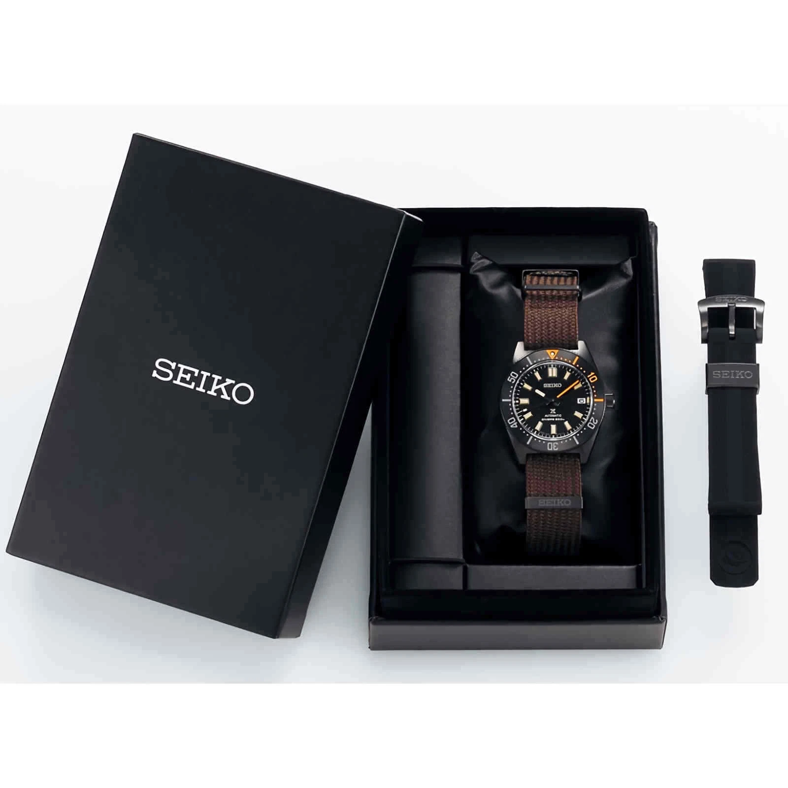 Pre-owned Seiko Prospex Spb253j1 Black Series Limited Edition 1965 Reissue Automatic Watch