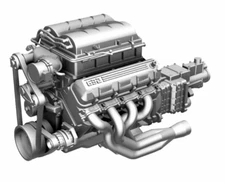 1/24 1/25 3D Resin Chevy 632 Supercharged Big block Scale Model Parts