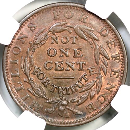 1837 HT-46 R-1 NGC MS 64 BN LIBERTY - NOT ONE CENT Hard Times Token - Picture 2 of 3