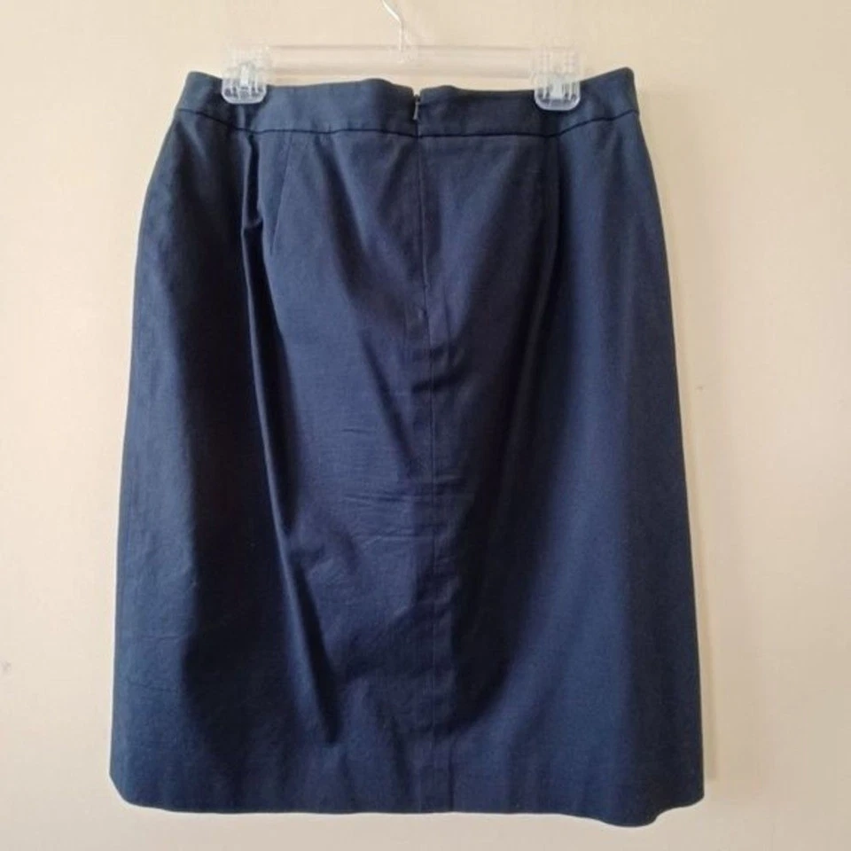 Falda lápiz Brooks Brothers talla 10 midi elástica azul marino carrera preppy academia Foto 2 de 4