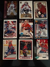 lot of 9 partick roy hockey cards upper deck o pee chee parkhurst etc