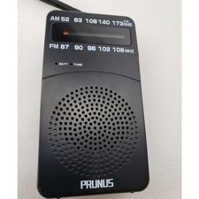 PRUNUS J-166 Portable AM/FM Pocket Transistor Radio with Built-In Speaker