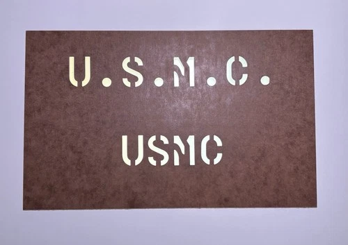 STENCIL, U.S.M.C.  1”  782 GEAR  JACKET KOREAN WAR VIETNAM USN HBT WW2 MILITARY