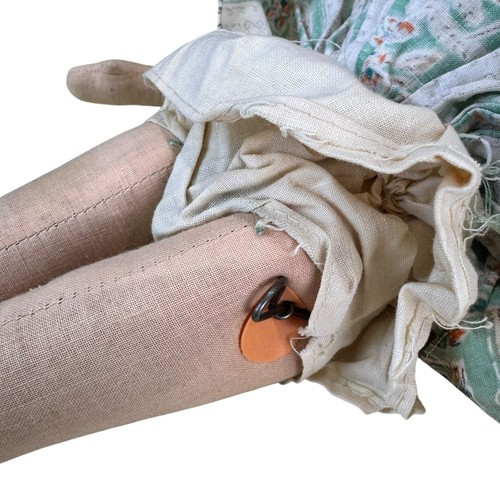 Vintage 15” Polish Sawdust Filled Rag Girl Doll Original Clothing - Picture 9 of 9