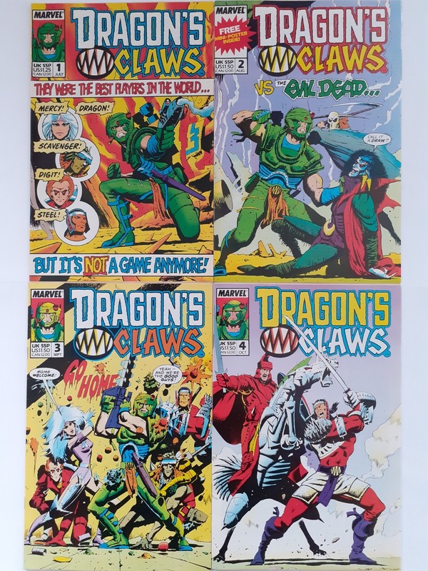 Dragon's Claws issues 1-4 - Marvel UK - 1988