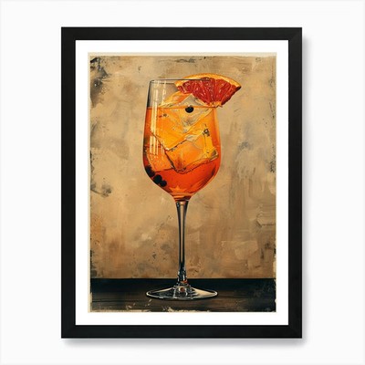 Aperol Spritz Art Print 213 Art Pri Framed Wall Art Poster Canvas Print Picture