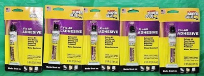 ***(Lot Of 5) Fix-All Adhesive The Original Super Glue Repair (Water Resistant)*