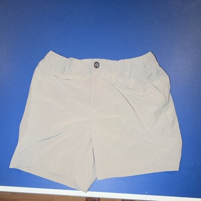 Chubbies Men's Gray Chino Shorts 6'' Inseam Drawstring Pockets Stretch