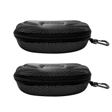 Yamrots 2 Pcs Zipper Hard Sunglasses Cases Portable Travel Eyeglasses Cases w...