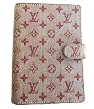 LOUIS VUITTON Monogram Agenda PM Tagesplaner H&uuml;lle Kirschrot aus Japan