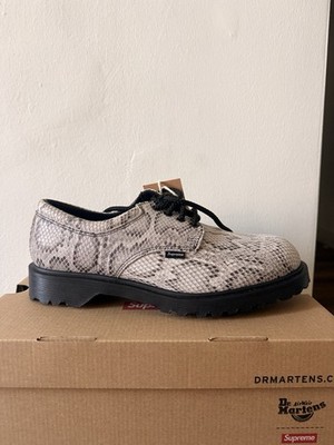 Dr. Martens x Supreme Postal Oxford Leather Snakeskin Gray/Black US 10