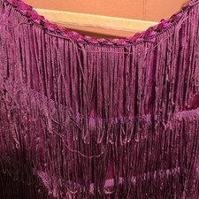Franco Girls Small Purple Flapper Costume Dress 1920s Fringe Sequin Gatsby