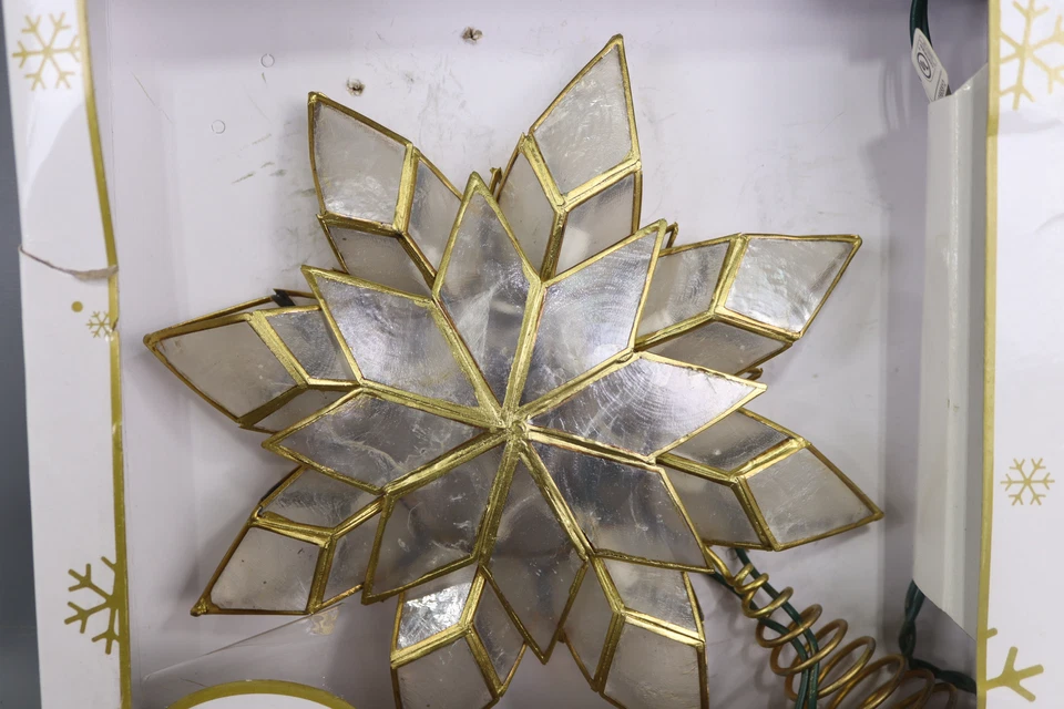 Copa de árbol Kurt Adler 10" Light Capiz Clear Star Foto 4 de 4