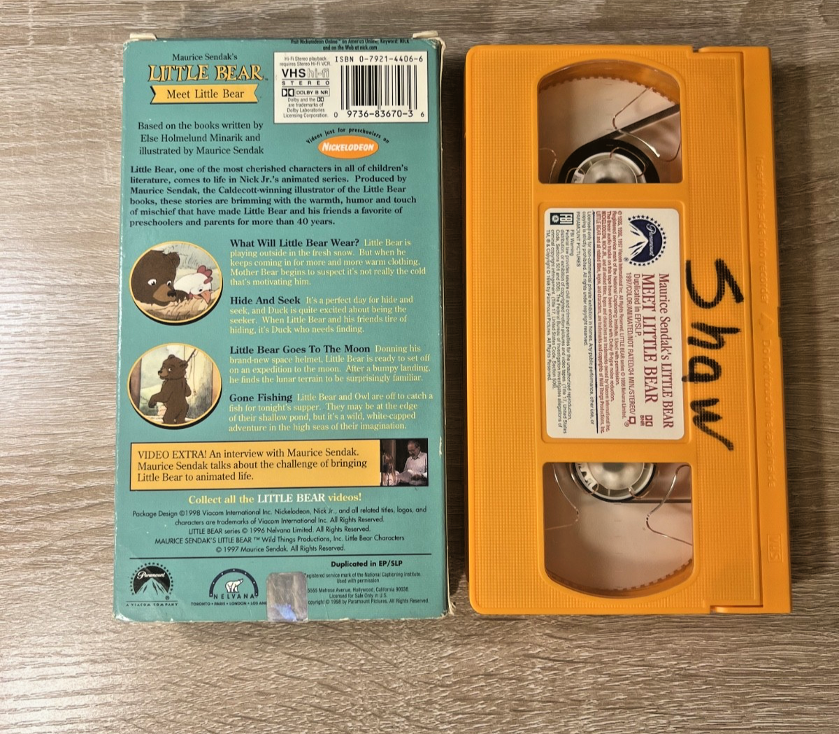Little Bear Meet Little Bear VHS 4 Classic Tales Nickelodeon 1997
