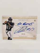 2015 Topps Definitive NELSON AGHOLAR Rookie Inscription Auto /35 “Go Birds”