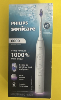 #ad #ad Philips Sonicare 6000 Electric Toothbrush White Sonic Pressure Control Timer $47.77
